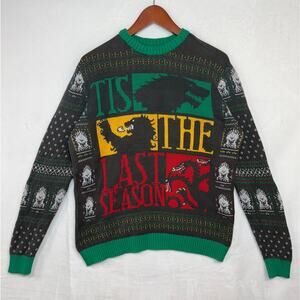 HBO‎ Game of Thrones Medium Tis The Last Season Knit Sweater Christmas Holiday